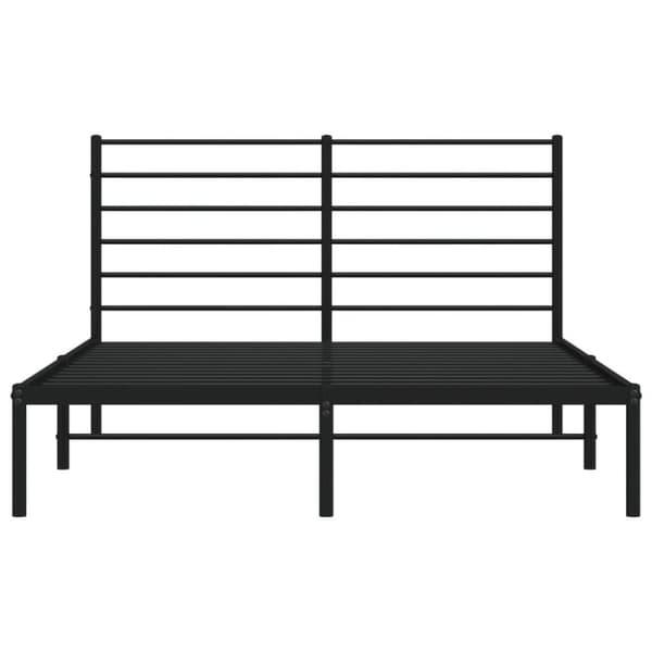 vidaXL sengeramme med sengegavl 160x200 cm metal sort