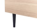 Miniatyrbillede 10 af 11: Seng med ramme hvid 180 x 200 cm polstret hovedgærde sorte metalben moderne stil