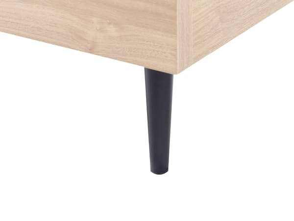 Seng med ramme grå 180 x 200 cm polstret hovedgærde sorte metalben moderne stil