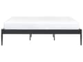 Miniatyrbillede 5 af 9: Sort metalrammeseng 160 x 200 cm lav uden hovedgærde moderne design minimalistisk