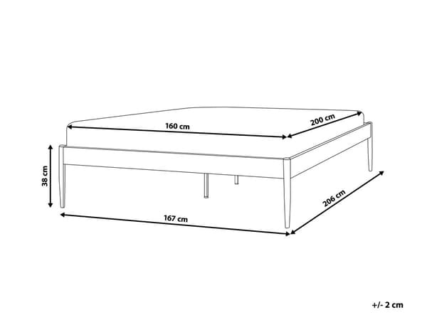 Sengeramme Hvid Metal 160 x 200 cm Krydsfiner Lameller Industriel Minimalistisk