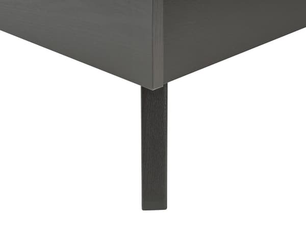 Seng Sort Træ 140 x 200 cm Moderne Trekvart Seng Fransk Rørflet Sengegavl Halvandenmandsseng Lav Sengeramme Minimalistisk Design