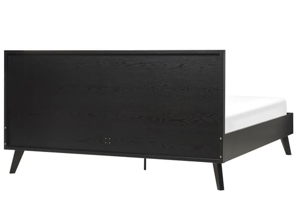 Parisänky musta 180 x 200 cm lastulevy rottinkipunos puujalat sälepohja moderni boho