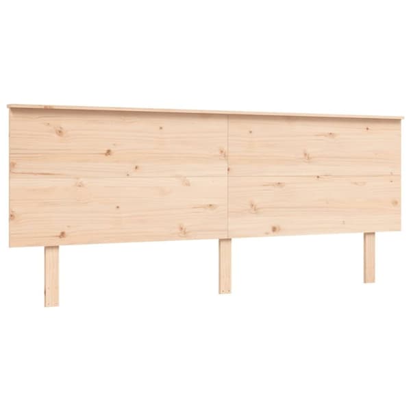 vidaXL sengeramme med sengegavl 200x200 cm massivt træ