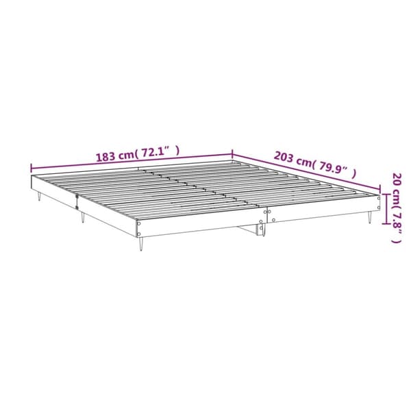 vidaXL Sängram vit 180x200 cm konstruerat trä