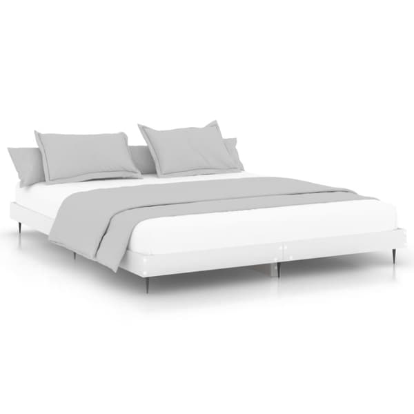 vidaXL Sängram vit 180x200 cm konstruerat trä