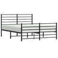 Miniatyrbilde 3 av 10: vidaXL Sengeramme i metall med hode- og fotgavl svart 120x200 cm