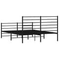 Miniatyrbilde 7 av 10: vidaXL Sengeramme i metall med hode- og fotgavl svart 120x200 cm