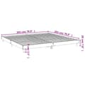 Miniatyrbilde 9 av 9: vidaXL Sengeramme grå sonoma 200x200 cm konstruert tre