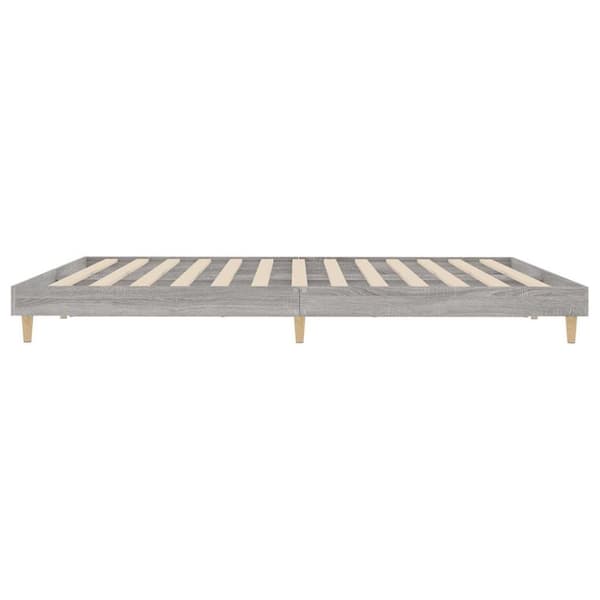 vidaXL Sengeramme grå sonoma 120x200 cm konstruert tre