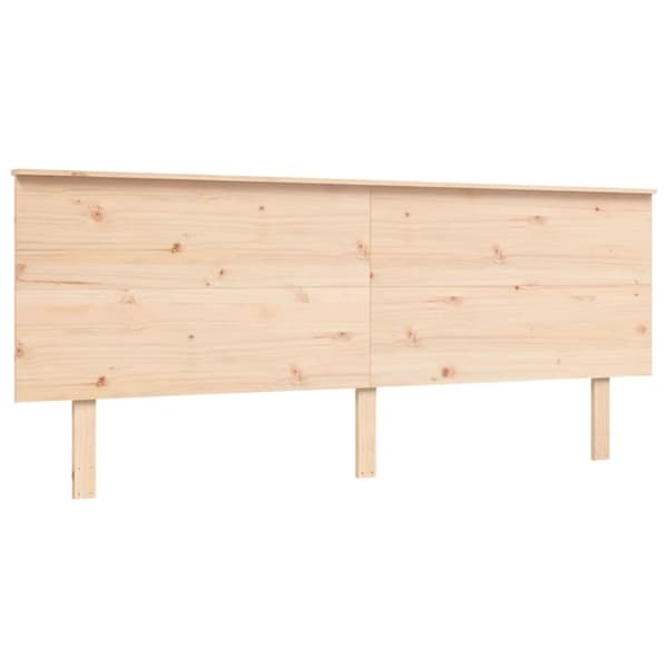 vidaXL sengeramme med sengegavl 200x200 cm massivt træ