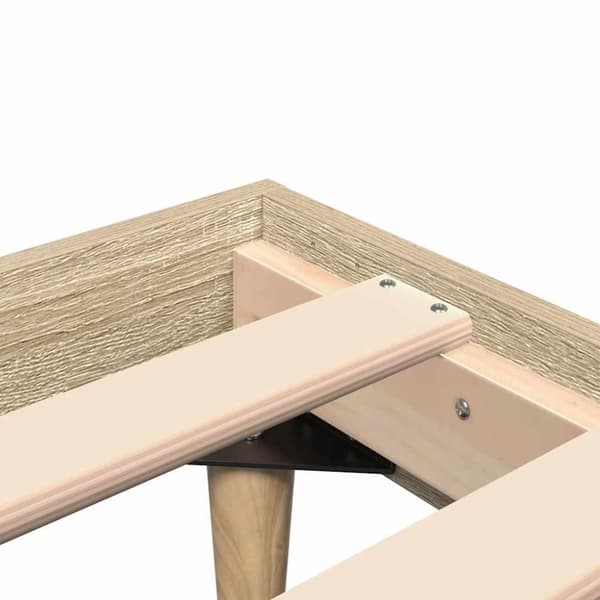 vidaXL sengestel 200x200 cm konstrueret træ sonoma-eg