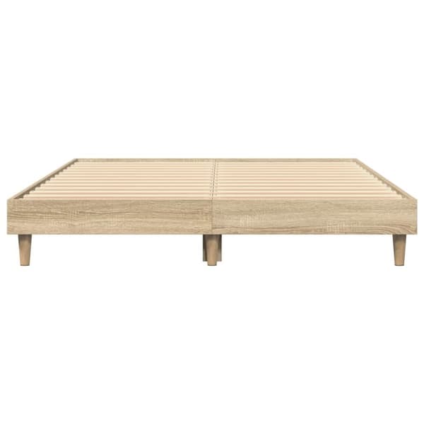 vidaXL Sängynrunko ilman patjaa Sonoma tammi 120x200 cm tekninen puu
