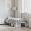 Miniatyrbillede 2 af 10: vidaXL sengeramme med sengegavl 75x190 cm metal hvid