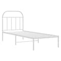 Miniatyrbilde 4 av 10: vidaXL Sengeramme i metall uten madrass med hodegavl hvit 75x190 cm