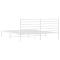 Miniatyrbilde 7 av 10: vidaXL Sengeramme i metall med sengegavl hvit 180x200 cm