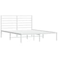 Miniatyrbilde 4 av 10: vidaXL Sengeramme i metall med hodegavl hvit 120x200 cm