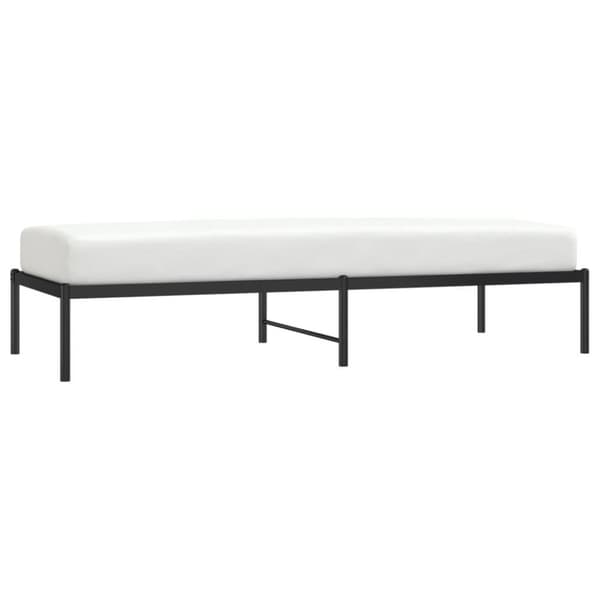 vidaXL sengeramme 75x190 cm metal sort
