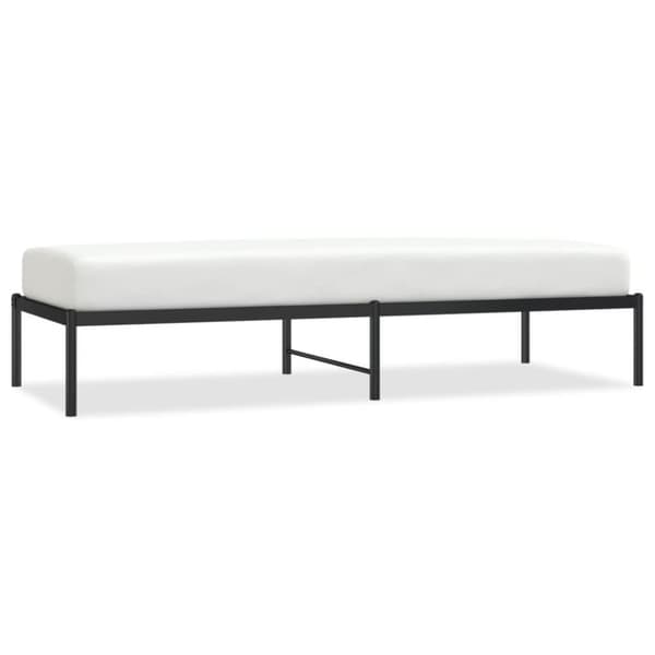 vidaXL Metallinen sängynrunko musta 75x190 cm