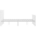 Miniatyrbilde 6 av 10: vidaXL Sengeramme i metall med hode- og fotgavl hvit 160x200 cm
