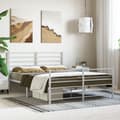 Miniatyrbilde 2 av 10: vidaXL Sengeramme i metall med hode- og fotgavl hvit 160x200 cm