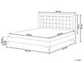 Miniatyrbillede 3 af 10: Velourseng Sort Polstret Guld Metalben 140 x 200 cm Moderne Trekvart Seng Flettet Sengegavl Halvandenmands 3 kvart Seng Design Metalben