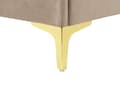 Miniatyrbillede 9 af 10: Seng Taupe Velour 160 x 200 cm Moderne To Mands Seng Flettet Sengegavl Dobbeltseng Sengeramme Retro Design Metalben