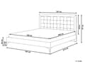 Miniatyrbillede 3 af 10: Seng Sort Velour 180 x 200 cm Moderne To Mands Seng Flettet Sengegavl Dobbeltseng Sengeramme Retro Design Metalben