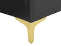 Miniatyrbillede 9 af 10: Seng Sort Velour 180 x 200 cm Moderne To Mands Seng Flettet Sengegavl Dobbeltseng Sengeramme Retro Design Metalben