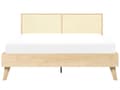 Miniatyrbilde 4 av 10: Seng Lyst tre Rotting 160 x 200 cm Sengeramme med lameller Moderne Boho Dobbeltseng Soverom