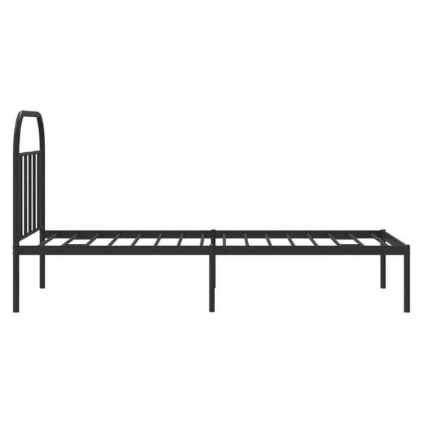 vidaXL Sengeramme i metall med hodegavl svart 80x200 cm