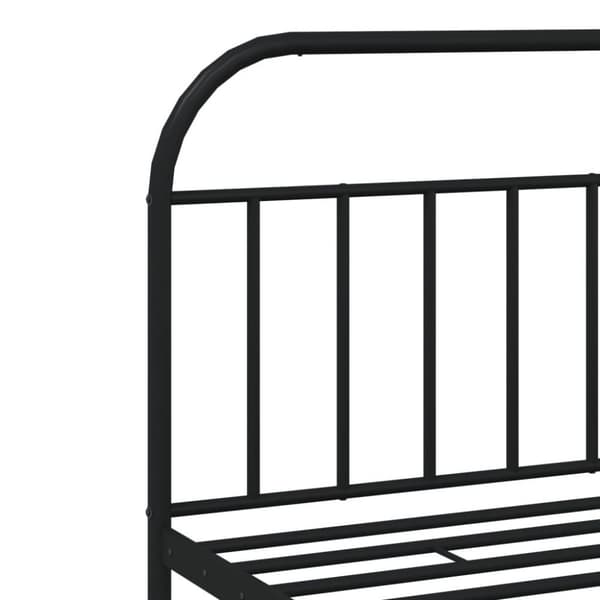 vidaXL sengeramme med sengegavl 200x200 cm metal sort