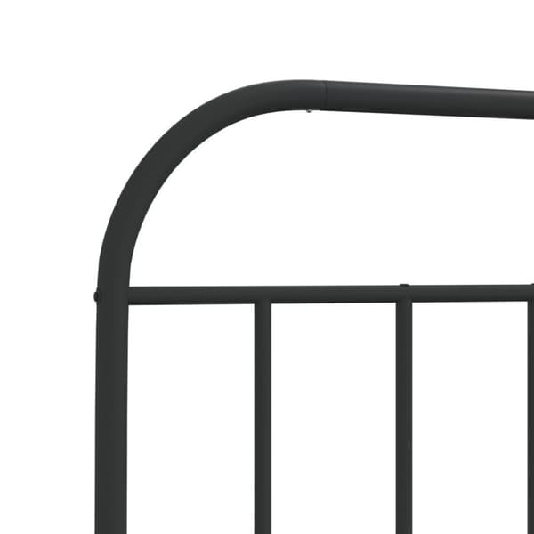 vidaXL sengeramme med sengegavl og fodgærde 100x200 cm metal sort
