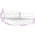 Miniatyrbillede 10 af 10: vidaXL sengeramme med sengegavl og fodgærde 160x200 cm metal hvid