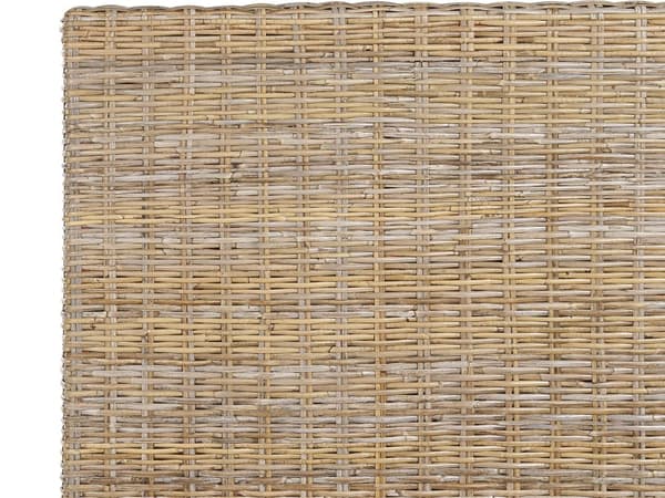 Seng Lyst Rattan 140 x 200 cm Moderne Trekvart Seng Flet Boho Træseng Sengegavl Halvandenmandsseng Lav Sengeramme Minimalistisk Design