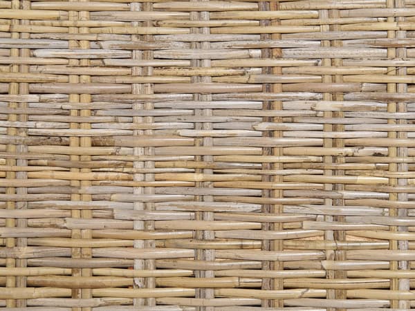 Seng Lyst Rattan 140 x 200 cm Moderne Trekvart Seng Flet Boho Træseng Sengegavl Halvandenmandsseng Lav Sengeramme Minimalistisk Design
