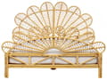 Miniatyrbillede 5 af 10: Seng Lyst Rattan 160 x 200 cm Moderne Dobbeltseng Boho Flet Træseng Sengegavl To Mands Seng Lav Sengeramme Minimalistisk Design