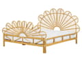 Miniatyrbillede 1 af 10: Seng Lyst Rattan 160 x 200 cm Moderne Dobbeltseng Boho Flet Træseng Sengegavl To Mands Seng Lav Sengeramme Minimalistisk Design