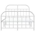 Miniatyrbilde 5 av 10: vidaXL Sengeramme i metall med hode- og fotgavl hvit 120x200 cm