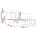 Miniatyrbillede 9 af 10: vidaXL sengeramme med sengegavl og fodgærde 120x200 cm metal hvid