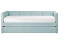 Miniatyrbillede 6 af 11: Udtræksseng Mintgrøn Stof 90 x 200 cm Børneseng Trille Enkeltseng Design Sengeramme Enkeltmands Seng med Udtræk til Dobbeltseng