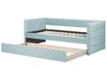 Miniatyrbillede 7 af 11: Udtræksseng Mintgrøn Stof 90 x 200 cm Børneseng Trille Enkeltseng Design Sengeramme Enkeltmands Seng med Udtræk til Dobbeltseng
