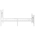 Miniatyrbilde 6 av 10: vidaXL Sengeramme i metall med hode- og fotgavl hvit 107x203 cm