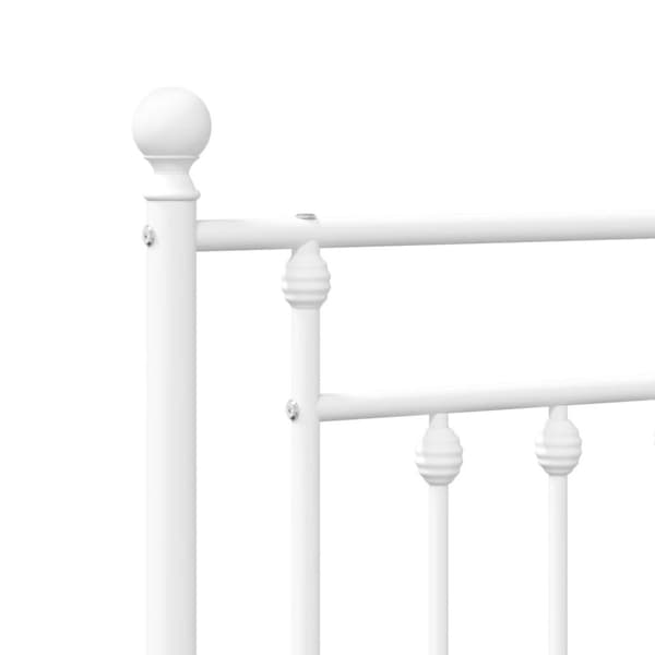 vidaXL sengeramme med sengegavl 120x200 cm metal hvid
