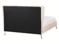 Pikkukuva 5 / 11: Parisänky beige samettiverhoilu 140 x 200 cm tikattu pääty USB-portti moderni glamour