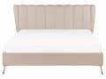 Pikkukuva 4 / 11: Parisänky ruskeanharmaa samettiverhoilu 160 x 200 cm tikattu pääty USB-portti moderni glamour