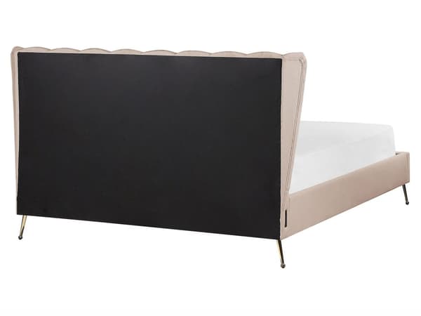 Parisänky ruskeanharmaa samettiverhoilu 160 x 200 cm tikattu pääty USB-portti moderni glamour