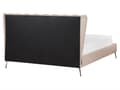 Pikkukuva 5 / 11: Parisänky ruskeanharmaa samettiverhoilu 160 x 200 cm tikattu pääty USB-portti moderni glamour