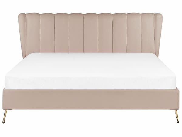 Parisänky ruskeanharmaa samettiverhoilu 180 x 200 cm tikattu pääty USB-portti moderni glamour
