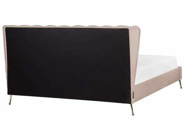 Parisänky ruskeanharmaa samettiverhoilu 180 x 200 cm tikattu pääty USB-portti moderni glamour